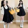 2026 Summer Short Sleeve Hollow Out T-shirt & Reversible U-Neck Doll Dress Maternity Set