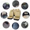 9pcs Car Seat Cover Breathable PU Leather Full Surrounded Seat Protector Universal Vehicle Seat Cushion Suitable For Most Cars