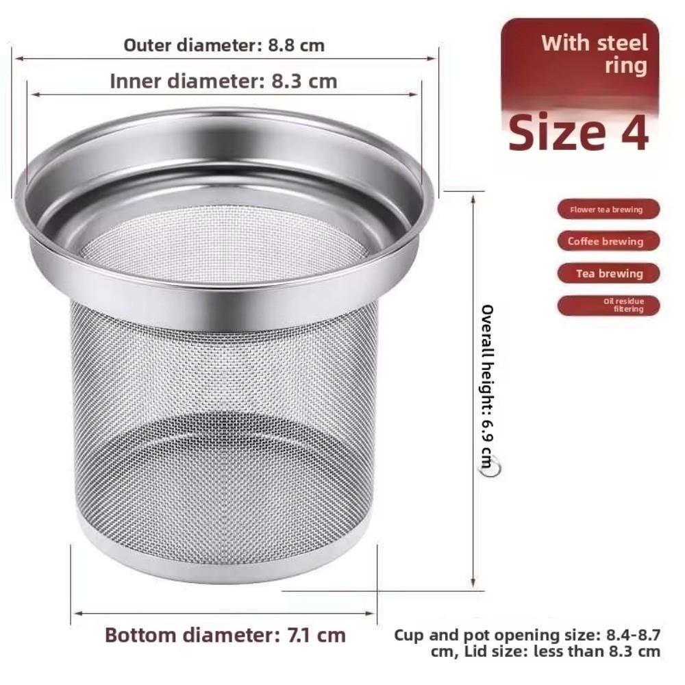 Stainless Steel Tea Strainer Reusable Filter Replacement Tea Infuser Multifunction Extra Fine Mesh Tea Strainer
