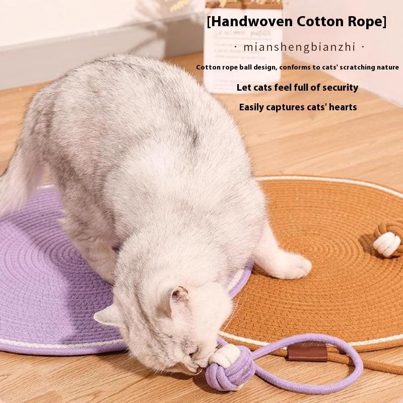 42cm Cotton Rope Cat Scratcher Board Cat Scratching Post Mat Toy Bed Mat Claw Sharpener Scrapers For Cats Grinding Nail Pad Mat