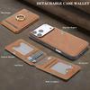 in 1 Detachable Vertical Magnetic Card Solt Ring Holder Wallet Leather Case For iPhone 17 16 Pro Max 15 Plus 14 13 12 Bag Cover