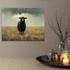 Stylish Black Sheep Canvas Art Print, Retro Farmhouse Decor, Unframed Wall Poster, Perfect for Living Room and Bedroom