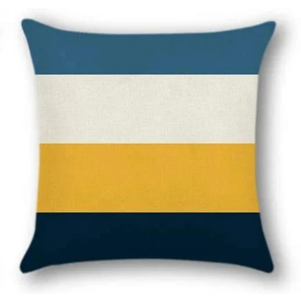 Housse De Coussin À Motif Géométrique Jaune, Taie D'oreiller Pour Voiture, Salon, Canapé, Chambre À Coucher, Décoration De Maison