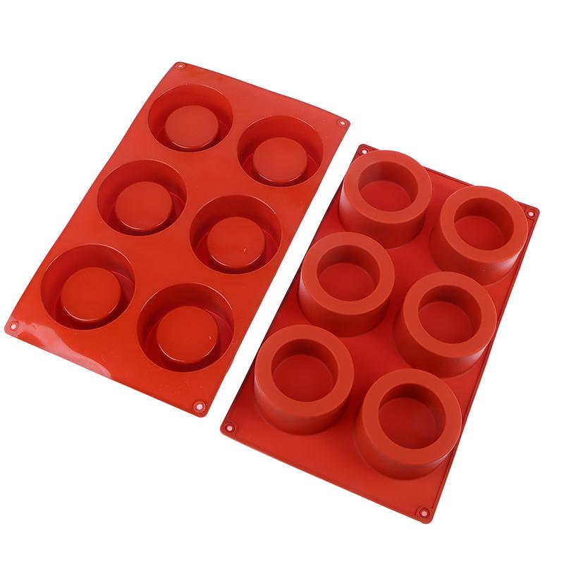 1Pc 6 Hole Round Cake Mold Cake Decorating Silicone Mold Diy Cakes Baking Tool