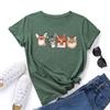 Women's Lips Letter Printed Loose Round Neck Short Sleeved T-shirt for Women Shirt