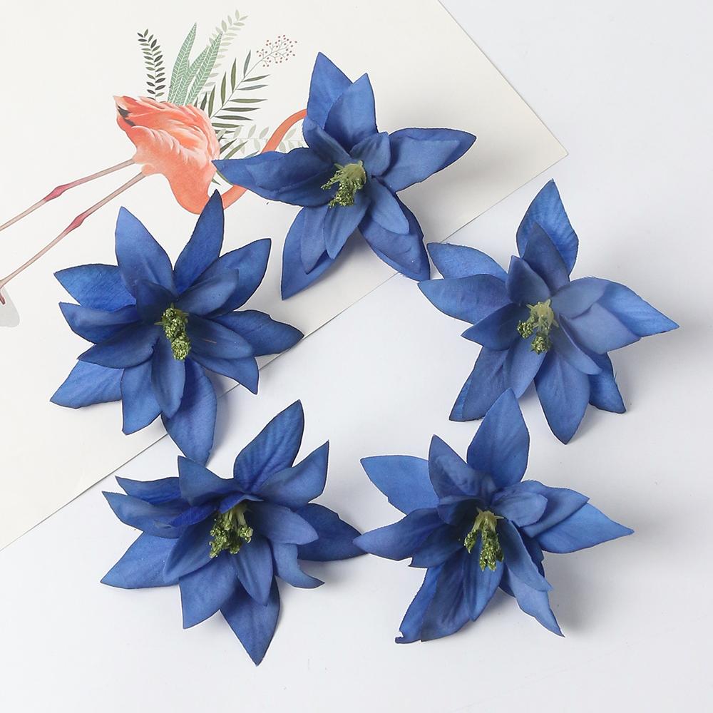 10/20/30cs 8cm Artificial Flowers Silk Fake Flowers Heads for Home Room Decor Wedding Decoration DIY Garland Gifts Accessories