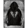 Чоловічий Оригінальний Готичний Темний З Принтом Худі на Блискавці Повсякденний Модний Вуличний Одяг Худі на Блискавці