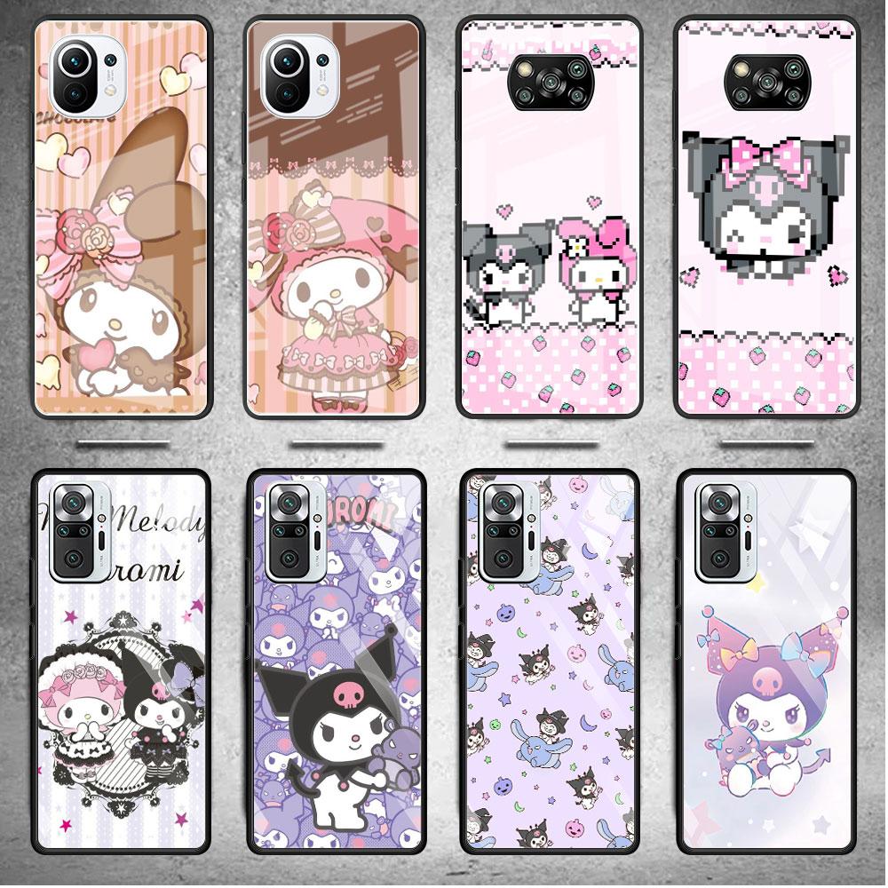 

Стеклянный чехол для Xiaomi Poco X3 NFC 11 Lite 11T F3 M3 для Redmi Note 11 10 9 8 Pro 10S 9S 9A 9C, чехол для телефона My Melody