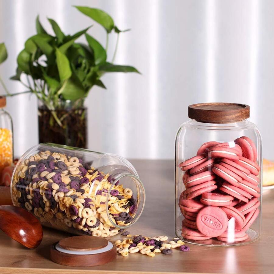 High Borosilicate Glass Sealed Jar Large Capacity Home Tea Coffee Storage Container Kitchen Organizing Jar