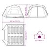 Family Tent for 10 Persons Blue Quick Release Waterproof