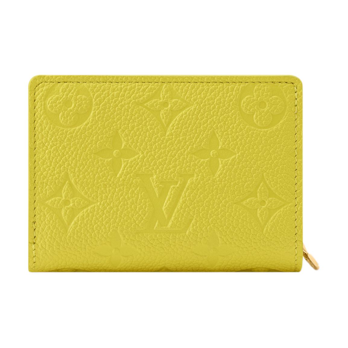 

Louis Vuitton Comet Wallet With Gold Metal Accents And Embossed Logo In Grained Leather Women wallet Lemon-Yellow M25709 Box(Basic Set+Box)