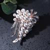 Lanhao Hot-Selling Pearl Swan Rhinestone Flower Brooch - Japanese & Korean Fashion Accessories for Women