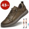 Fashion 4.5cm Comfort Height Increasing Men Shoes Casual Elevator Shoes Man Fashion Lift Sneakers Sport Genuine Leather Shoes Tall Shoes