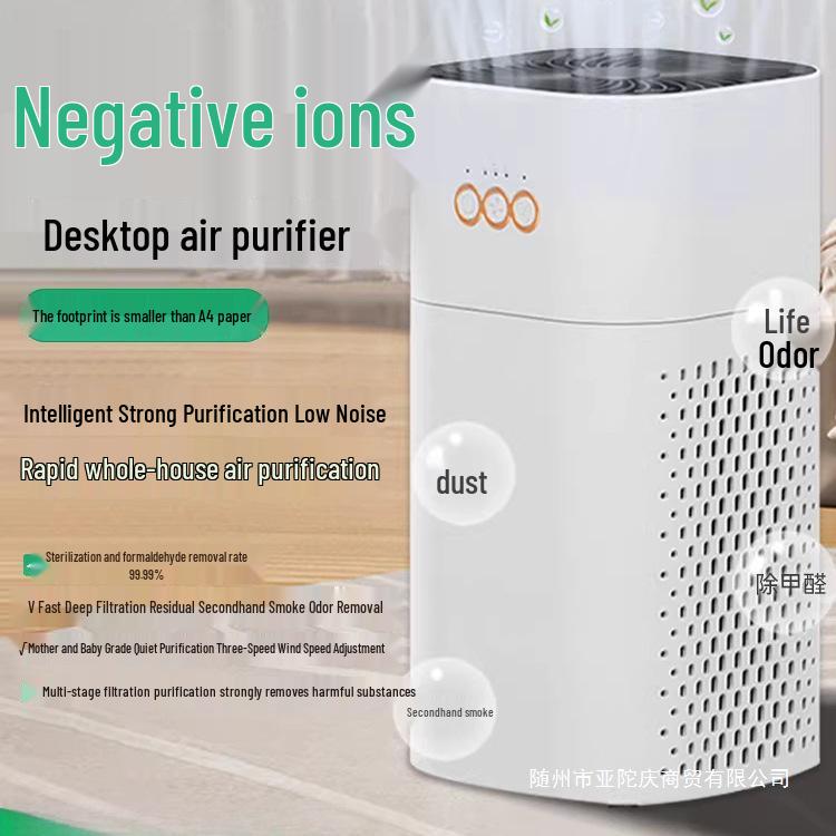 Negative Ion Air Purifier for Home & Office – Removes Formaldehyde & Smoke Odors for Mother & Baby