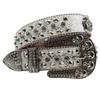 Blingbling Rhinestones Waist Belt Studded Grommet Buckle Rivets Costumes Rhinestones Heavy Duty for Jeans Pants