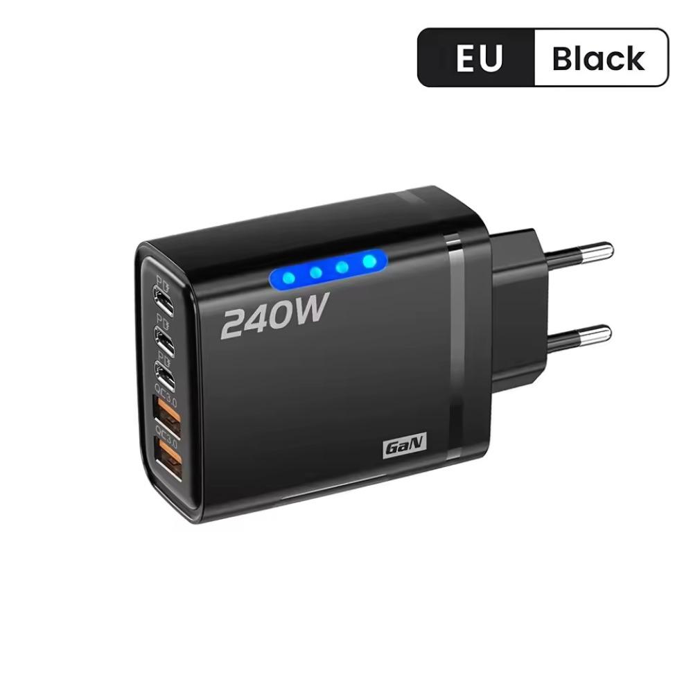 GaN Phone Charger Adapter 5 in 1 Mobile Phone USB C Charger Wall Charger Adapter Office Use