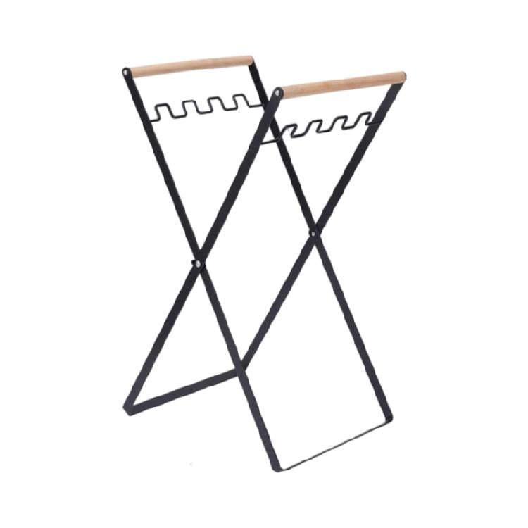 Stable and Portable Litter Bag Stand Garbage Bag Holder for Picnics Tables Tents and Tailgating in Black or White