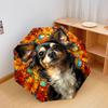 Moonlit Floral Dog Portrait Automatic Umbrella - Suitable Travel Outdoor Portable Umbrella Birthday Gift Daily Essentials