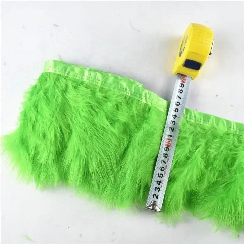 2Yards/lot Natural Fluffy Marabou Feather Trims Fringe 6-8inch Turkey Feathers for Crafts Ribbon Boa Clothing Wedding Decoration