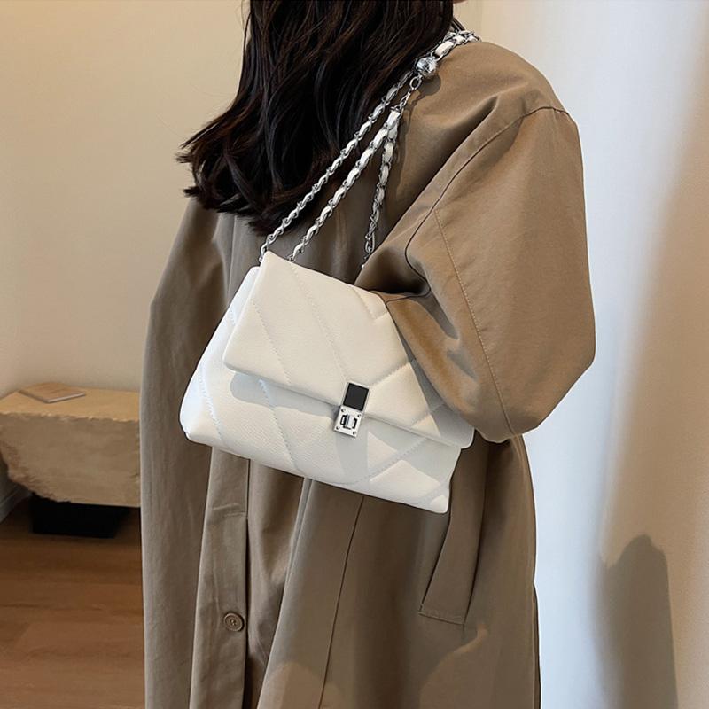 New JANE KLAIN PU Shoulder Bag Regular Women's White/Black JK-BA1606