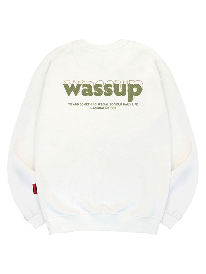Ellamo Wassup Sweatshirt Unisex Plus Size S~4Xl (Type B)