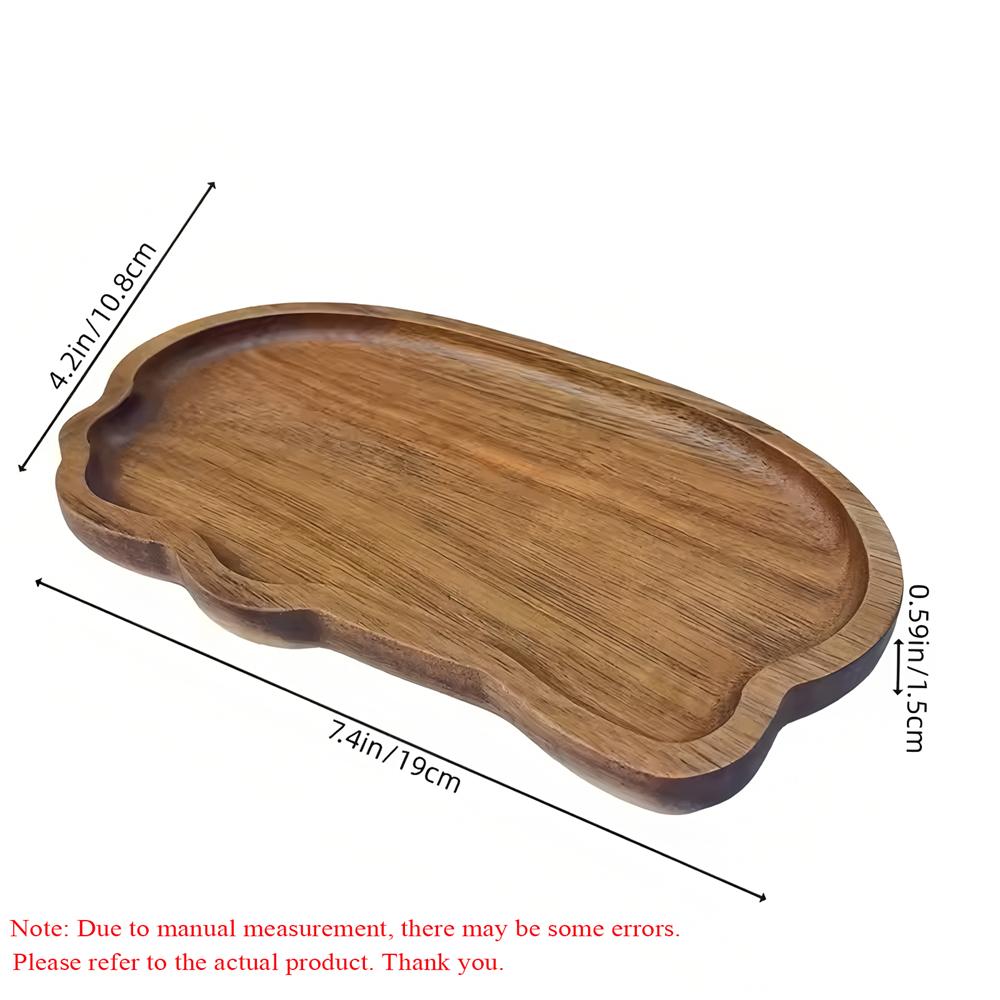 

1/2PCS,Household Japanese Style Wood Tea Coffee Plates Breakfast Dessert Snack Dish Wooden Tray Tableware Kitchen Accessories
