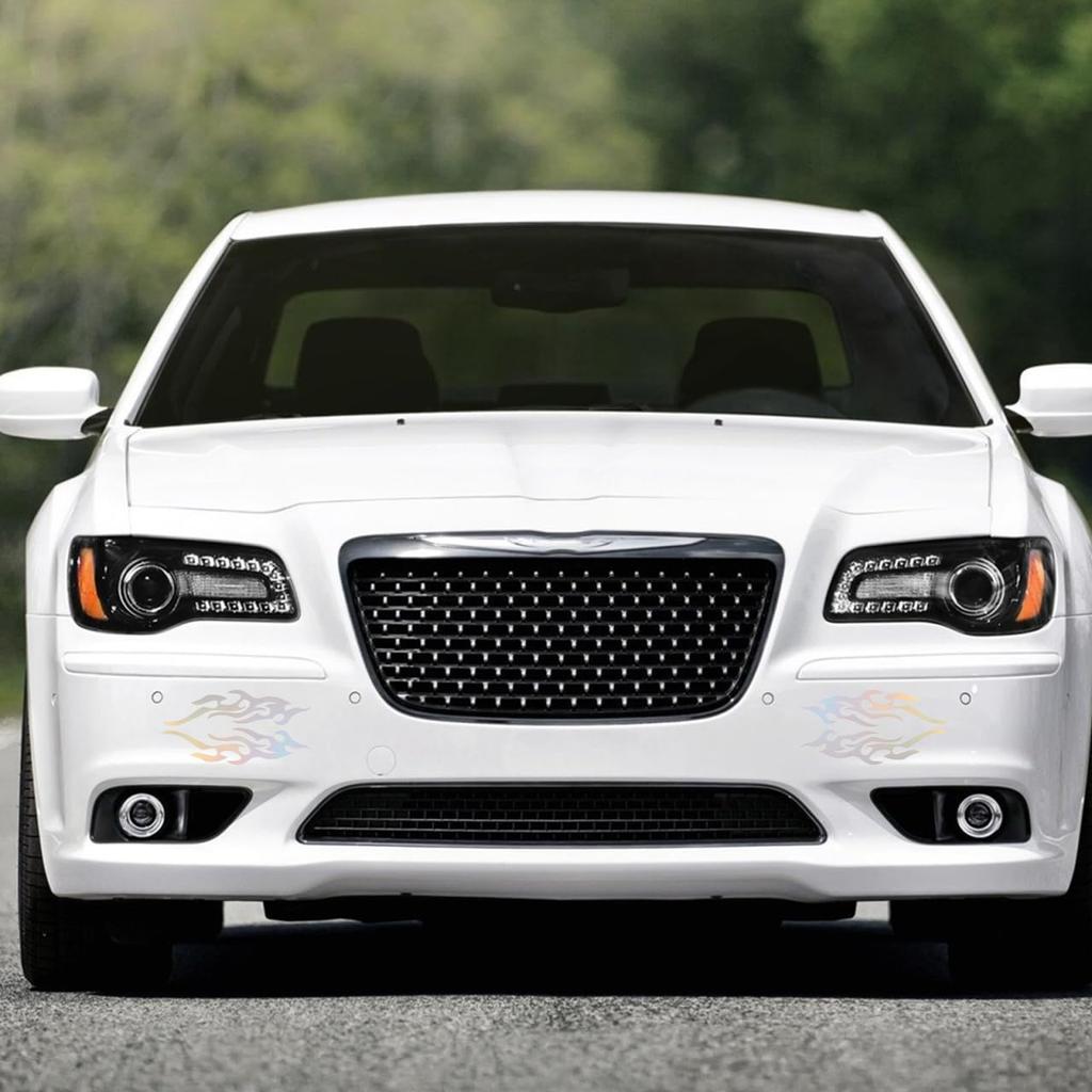 TOPPERFUN Sticker Car Motorcycle Fire Pattern Flame Reflection Set of