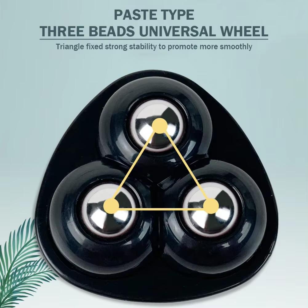 Self Adhesive Universal Wheel No Noise Rotating Pulley for Trash Can Bottom Kitchen Small Appliances Paste Wheel for Easy M
