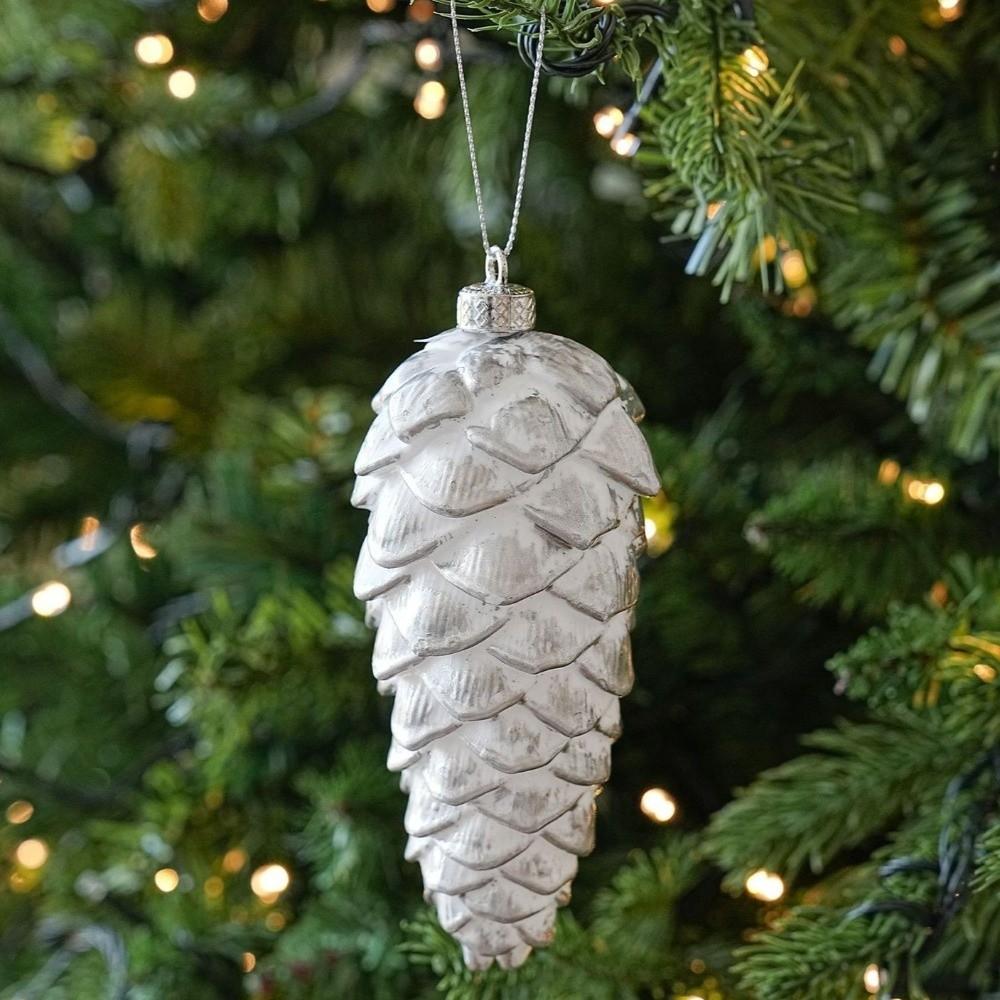 Plastic Christmas Tree Pendant Metallic Tone Xmas Hanging Decoration  Window Display