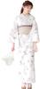 Dita Yukata Set with Heko Obi In and Featuring a Floral Print In Cherry Blossom Free Women's 5-Piece (Heko Belt) Pink, Red, White, Girly,