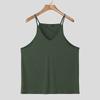 INCERUN Hauts à bretelles pour hommes Décontracté Col en V Sans manches Débardeurs Camisole unis