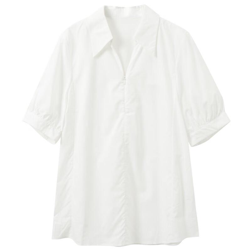 Sancai 2026 Summer Women's Relaxed Fit Lapel White Shirt