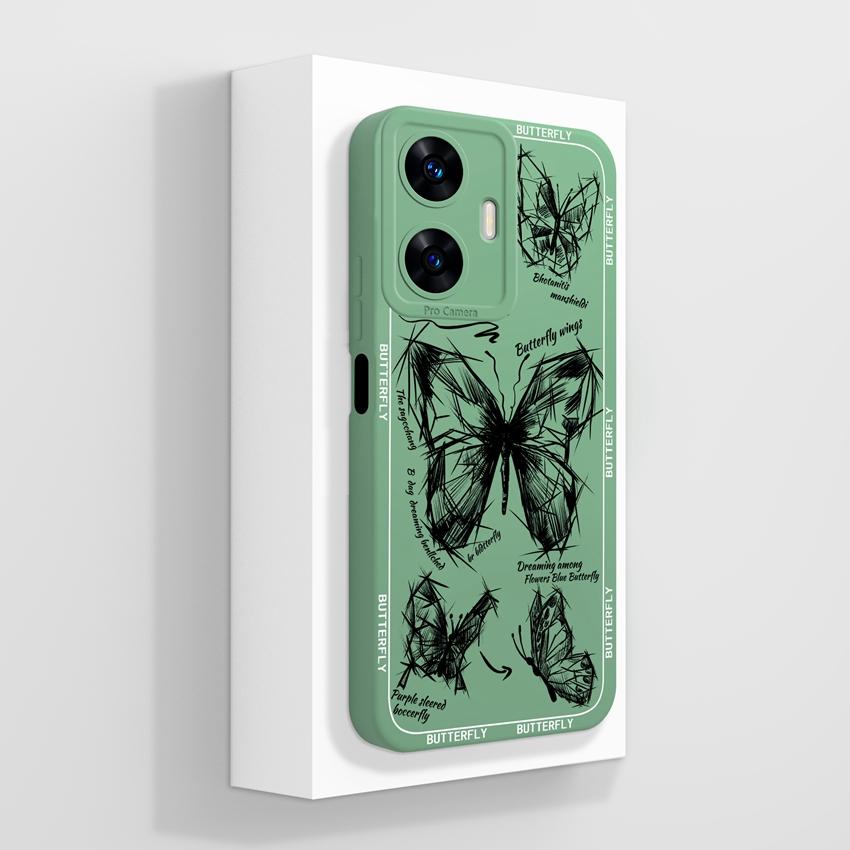 Beautiful Love Heart Phone Covers For Realme C55 C35 C25 C20 C15 C11 C21Y C25Y Soft Liquid Silicone Bumper Anti Drop Protection Case For Realme Casing