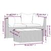 VidaXL Salon de jardin 3 pcs avec coussins Gris Résine tressée, ensemble de salon d'extérieur, ensemble de mobilier 319855