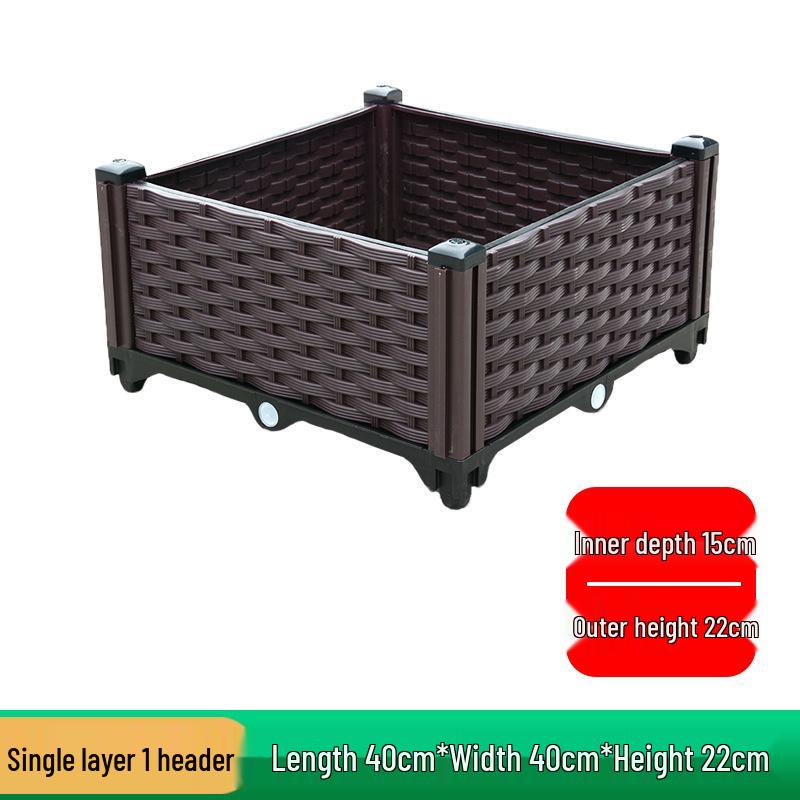 Extra Large Plastic Raised Vegetable & Flower Planter for Balcony/Courtyard