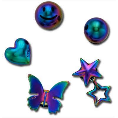 Jibbitz 5 Set Iridescent Meta