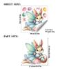 1 Sheet Cute Rabbit Egg Decals Easter Stickers Angel Rabbit Showcase Entrance Glass Electrostatic Patch Easter Party Decoration