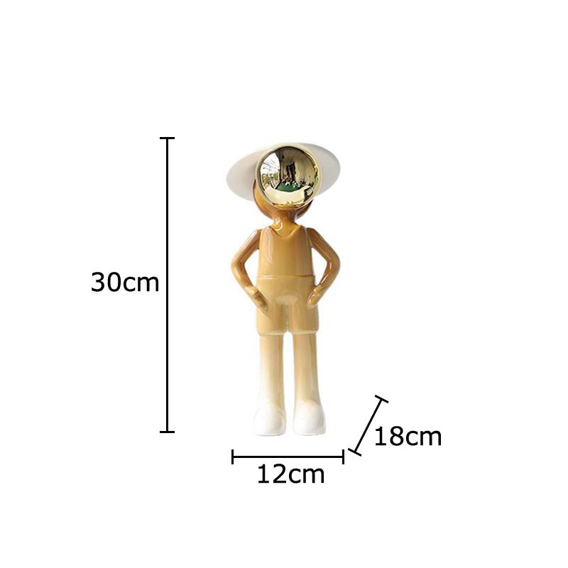 

Bamboo Hat Man Blowing Bubble Figures Sculpture Desk Decoration Ornaments Abstract Character Resin Statue Room Aesthetic Decor