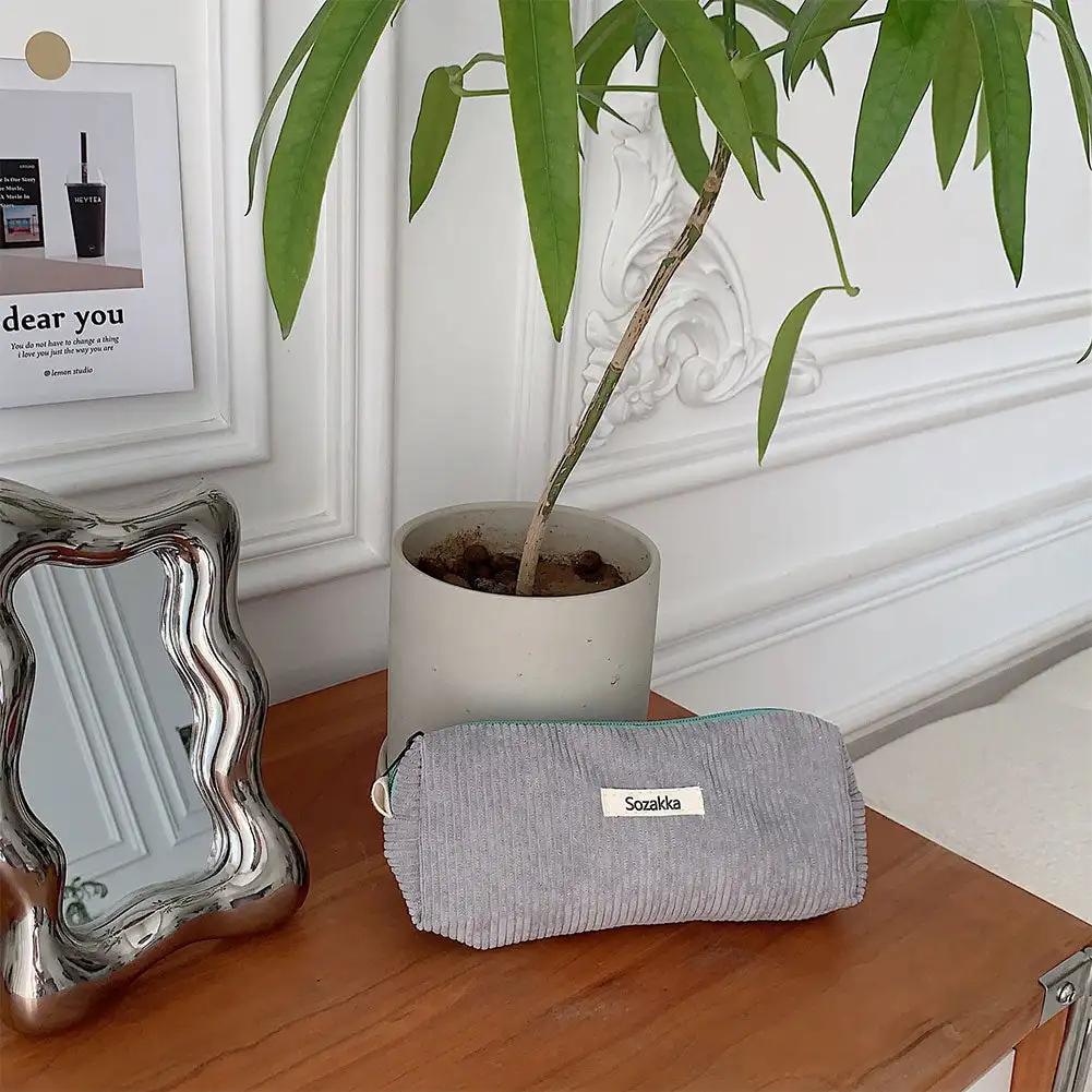 Large Capacity Pencil Case Stationery Pen Case Corduroy Pencilcase School Supplies Pencil Pouch Back To School