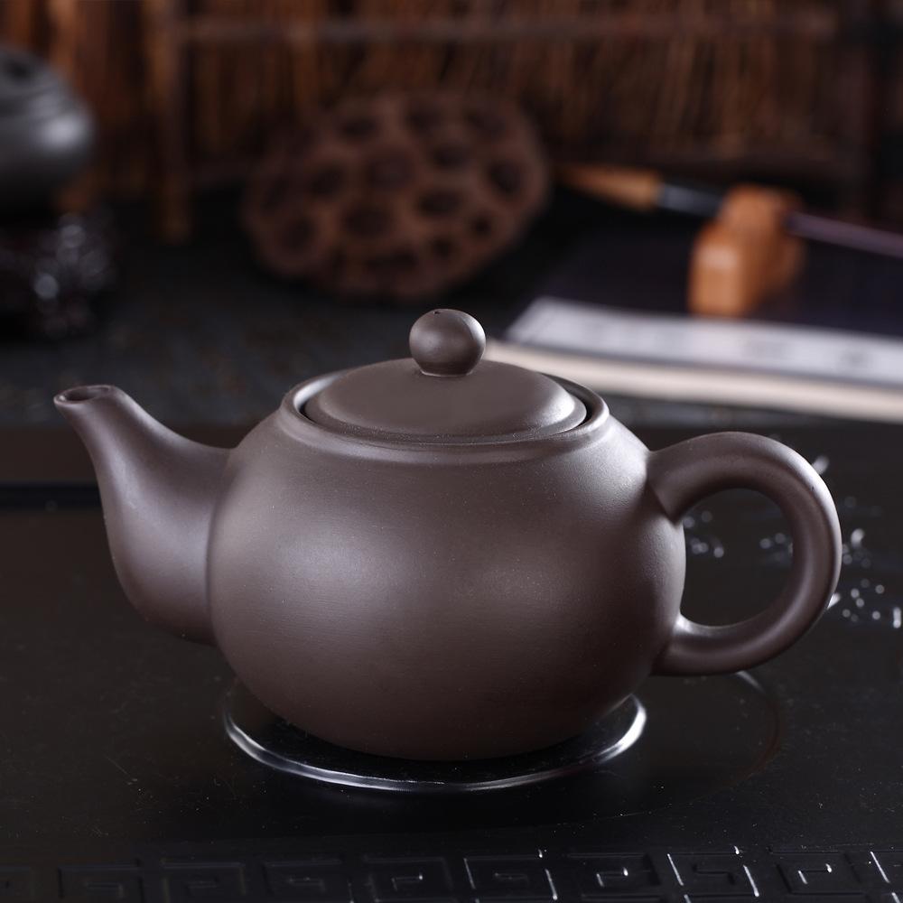 Large Capacity Purple Sand Teapot Hand-pulled Pot Tea Set Personal Special Raw Ore Cinnabar Mud Tea Maker Horizontal Pot Household
