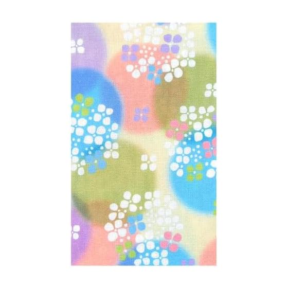 Hamamonyo Tenugui Towel - Aishiajisai (Loving Hydrangea) - Yokohama Traditional Dyeing, 100% Cotton, Approx. 34cm x 90cm, Raw Edge