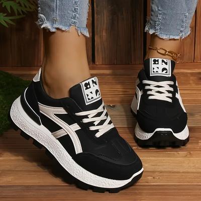 Casual Lace Up Women's  Sneakers Platform Soft Sole Walking Shoes Low-top Versatile Shoes