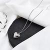 Stylish Metal Heart Pendant Necklace Multifuntional Jewelry Metal Texture Suitable for Everyday Wear and Parties