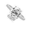 Large Oval White Gold Plated Zircon Ring – Popular European and American Women's Engagement Jewelry