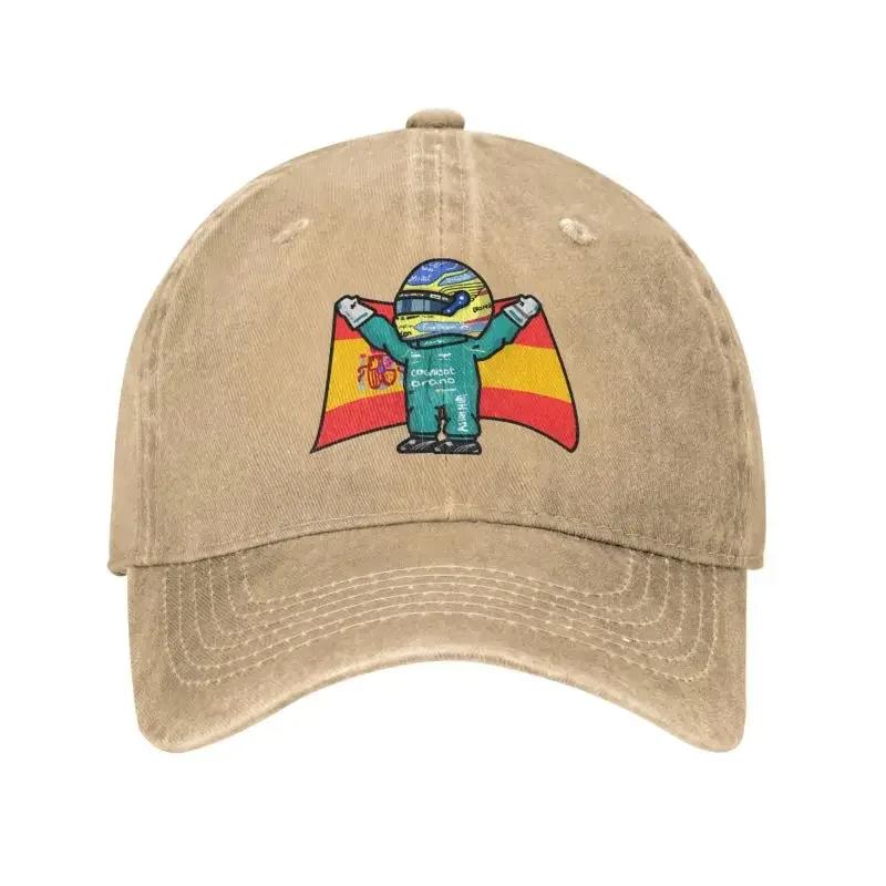 Custom Fashion Cotton Alonso With Flag Baseball Cap Women Unisex Adjustable Fernando Sport Motorcycle Dad Hat Sun Protection