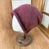 Atmosphere retro crimped stacking hat knitted cold hat women's autumn and winter blended wool hat slack commuter bald hat