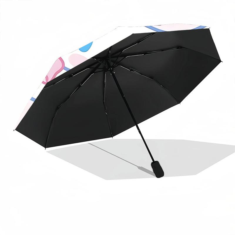 1pc Cinnamoroll Heart-Shaped Automatic Opening/Closing Umbrella with Foldable Design, 8-Bone Iron Frame, Outdoor Use, Perfect Gift for Fans, Travelers