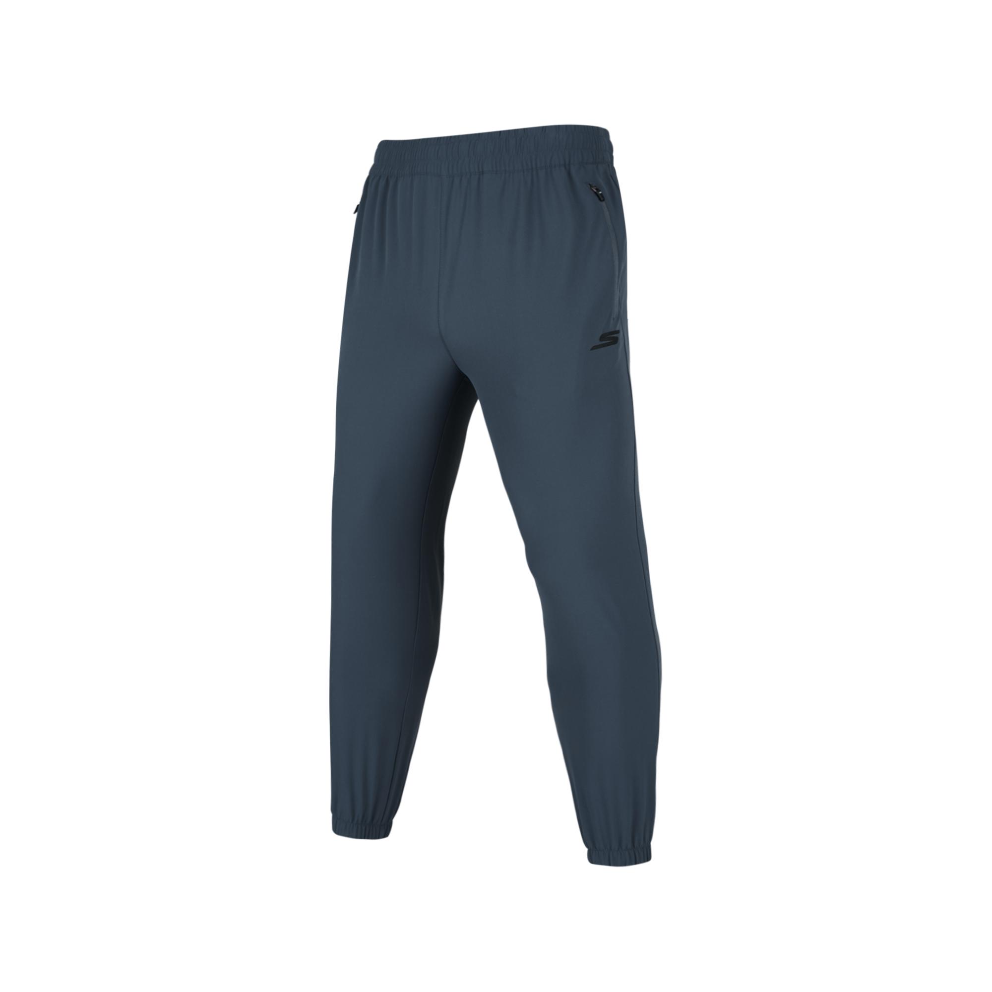 Skechers Ice Muscle Quick-Dry Pants Solid Color Mid-Waist Breathable Quick-Dry Tapered Knitted Sports Pants Men pants Shadow-Gray P224M106-0167 S