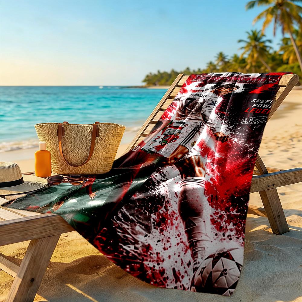 Cristiano Ronaldo Customizable Name Beach Towel Soft Durable Quick-Dry Portable for SwimmingBeachCamping Travel Beach AccessoriesGym