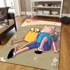 Adventure Time Flannel Pattern Square Carpet,Area Rug,Carpet Rug for Living Room Bedroom Sofa Playroom Decor,Non-slip Floor Mat
